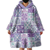 Mele Kalikimaka Hawaii Christmas Wearable Blanket Hoodie Poni Seamless Floral Motif LT9 - Polynesian Pride