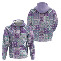 Mele Kalikimaka Hawaii Christmas Zip Hoodie Poni Seamless Floral Motif LT9 - Polynesian Pride