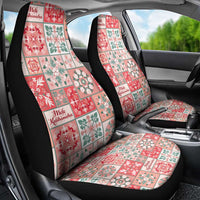 Mele Kalikimaka Hawaii Christmas Car Seat Cover Ulaula Seamless Floral Motif LT9 - Polynesian Pride