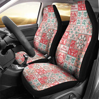 Mele Kalikimaka Hawaii Christmas Car Seat Cover Ulaula Seamless Floral Motif LT9 - Polynesian Pride