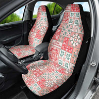 Mele Kalikimaka Hawaii Christmas Car Seat Cover Ulaula Seamless Floral Motif LT9 - Polynesian Pride