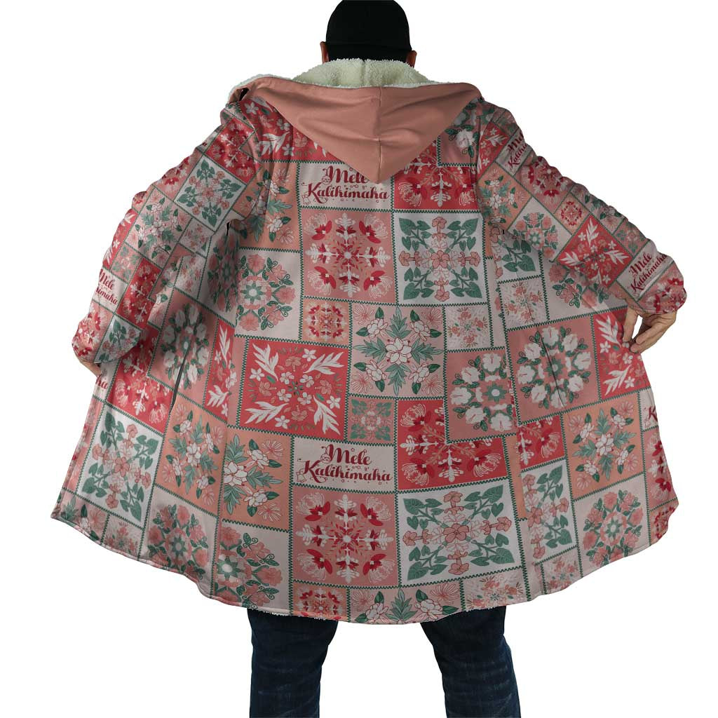 Mele Kalikimaka Hawaii Christmas Cloak Ulaula Seamless Floral Motif - Polynesian Pride
