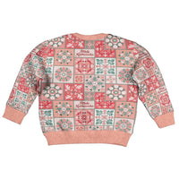 Mele Kalikimaka Hawaii Christmas Kid Ugly Christmas Sweater Ulaula Seamless Floral Motif LT9 - Polynesian Pride