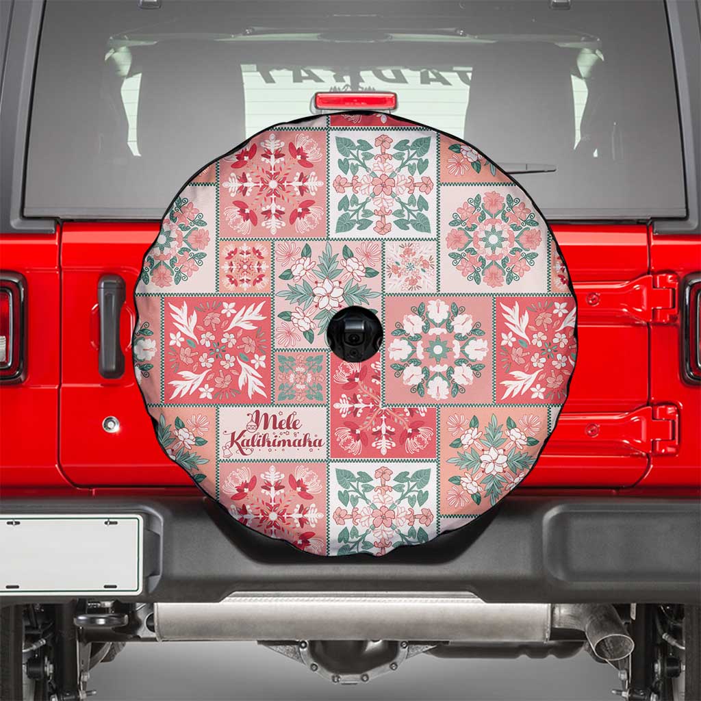 Mele Kalikimaka Hawaii Christmas Spare Tire Cover Ulaula Seamless Floral Motif LT9 - Polynesian Pride