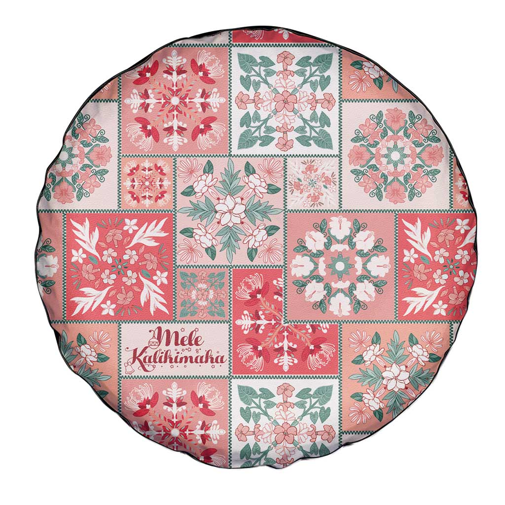 Mele Kalikimaka Hawaii Christmas Spare Tire Cover Ulaula Seamless Floral Motif LT9 - Polynesian Pride