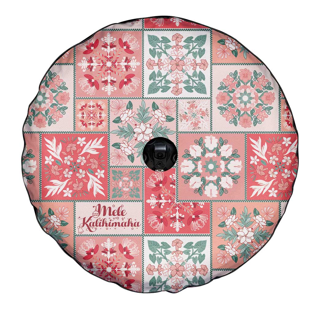 Mele Kalikimaka Hawaii Christmas Spare Tire Cover Ulaula Seamless Floral Motif LT9 - Polynesian Pride