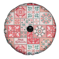 Mele Kalikimaka Hawaii Christmas Spare Tire Cover Ulaula Seamless Floral Motif LT9 - Polynesian Pride