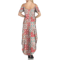 Mele Kalikimaka Hawaii Christmas Summer Maxi Dress Ulaula Seamless Floral Motif LT9 - Polynesian Pride