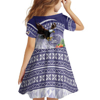 American Samoa Bald Eagle Family Matching Off Shoulder Maxi Dress and Hawaiian Shirt Polynesian Tropical Flowers LT9 - Polynesian Pride