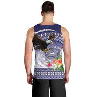 American Samoa Bald Eagle Men Tank Top Polynesian Tropical Flowers LT9 - Polynesian Pride