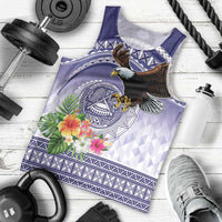 American Samoa Bald Eagle Men Tank Top Polynesian Tropical Flowers LT9 - Polynesian Pride