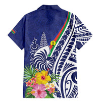 New Caledonia Kagu Bird Family Matching Mermaid Dress and Hawaiian Shirt Polynesian Tropical Flowers LT9 - Polynesian Pride