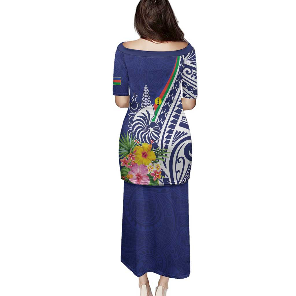 New Caledonia Kagu Bird Family Matching Puletasi and Hawaiian Shirt Polynesian Tropical Flowers LT9 - Polynesian Pride