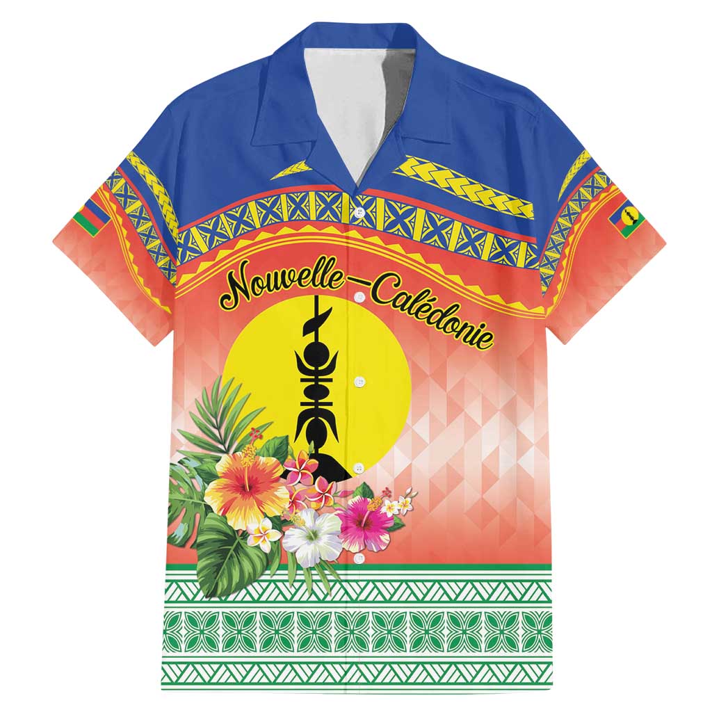New Caledonia Nautilus Shell Family Matching Mermaid Dress and Hawaiian Shirt Polynesian Tropical Flowers LT9 Dad's Shirt - Short Sleeve Red - Polynesian Pride