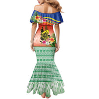 New Caledonia Nautilus Shell Family Matching Mermaid Dress and Hawaiian Shirt Polynesian Tropical Flowers LT9 - Polynesian Pride