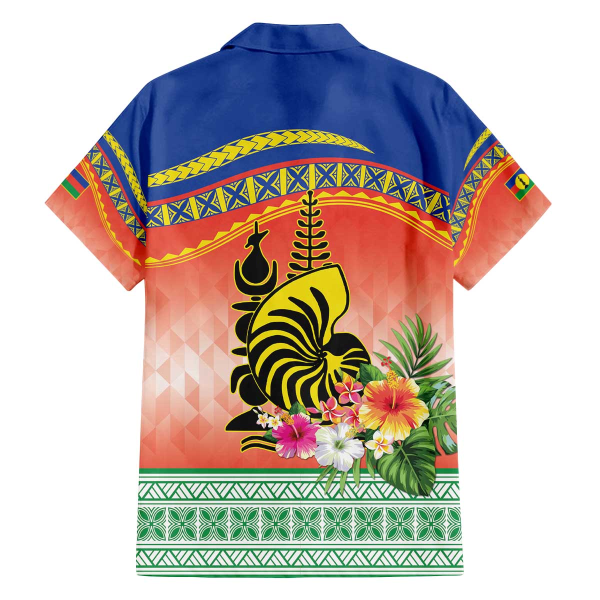 New Caledonia Nautilus Shell Family Matching Off The Shoulder Long Sleeve Dress and Hawaiian Shirt Polynesian Tropical Flowers LT9 - Polynesian Pride