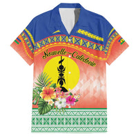 New Caledonia Nautilus Shell Family Matching Off Shoulder Maxi Dress and Hawaiian Shirt Polynesian Tropical Flowers LT9 Dad's Shirt - Short Sleeve Red - Polynesian Pride