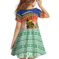 New Caledonia Nautilus Shell Family Matching Short Sleeve Bodycon Dress and Hawaiian Shirt Polynesian Tropical Flowers LT9 - Polynesian Pride