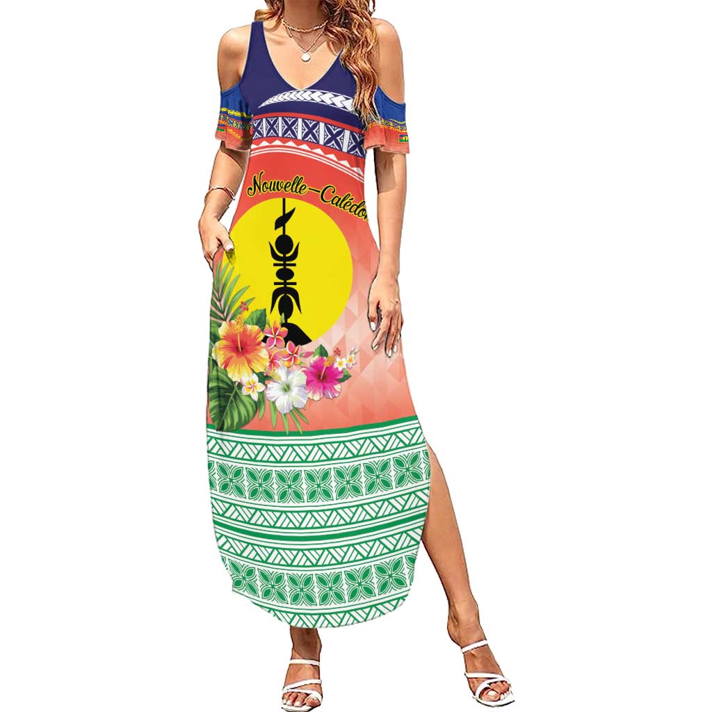 New Caledonia Nautilus Shell Family Matching Summer Maxi Dress and Hawaiian Shirt Polynesian Tropical Flowers LT9 Mom's Dress Red - Polynesian Pride