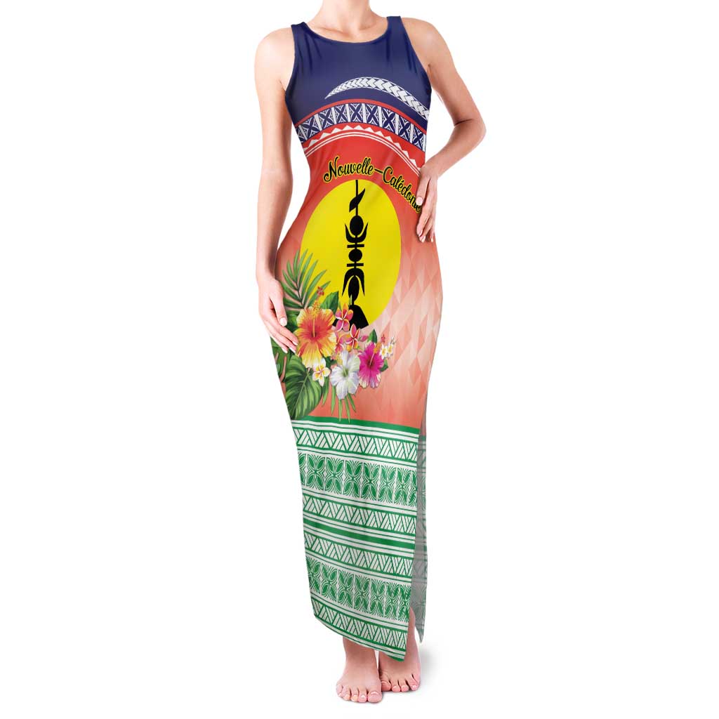 New Caledonia Nautilus Shell Family Matching Tank Maxi Dress and Hawaiian Shirt Polynesian Tropical Flowers LT9 Mom's Dress Red - Polynesian Pride