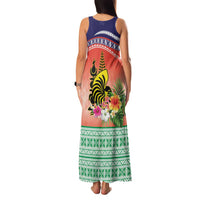 New Caledonia Nautilus Shell Family Matching Tank Maxi Dress and Hawaiian Shirt Polynesian Tropical Flowers LT9 - Polynesian Pride