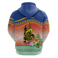 New Caledonia Nautilus Shell Hoodie Polynesian Tropical Flowers LT9 - Polynesian Pride