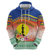 New Caledonia Nautilus Shell Hoodie Polynesian Tropical Flowers LT9 - Polynesian Pride