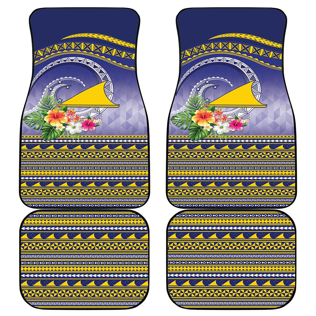Tokelau Tuluma Car Mats Polynesian Tropical Flowers