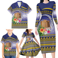 Tokelau Tuluma Family Matching Long Sleeve Bodycon Dress and Hawaiian Shirt Polynesian Tropical Flowers LT9 - Polynesian Pride