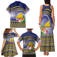 Tokelau Tuluma Family Matching Tank Maxi Dress and Hawaiian Shirt Polynesian Tropical Flowers LT9 - Polynesian Pride