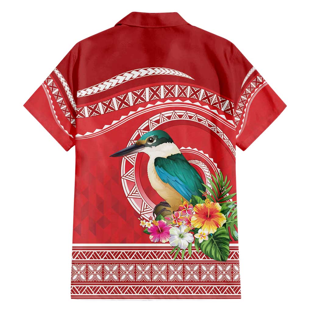 Wallis et Futuna Kingfisher Family Matching Off Shoulder Maxi Dress and Hawaiian Shirt Polynesian Tropical Flowers LT9 - Polynesian Pride