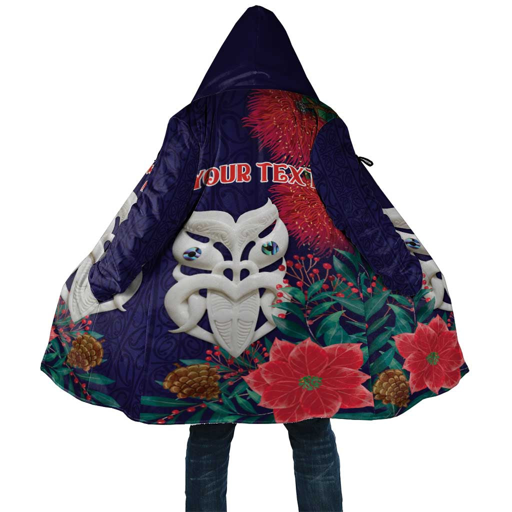 Maori Wheku Meri Kirihimete Personalised Cloak All Blue Indigenous Maori Motif - Polynesian Pride
