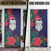 Maori Wheku Meri Kirihimete Personalised Door Cover All Blue Indigenous Maori Motif LT9 - Polynesian Pride
