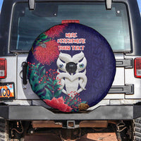 Maori Wheku Meri Kirihimete Personalised Spare Tire Cover All Blue Indigenous Maori Motif LT9 Blue - Polynesian Pride