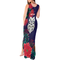 Maori Wheku Meri Kirihimete Personalised Tank Maxi Dress All Blue Indigenous Maori Motif LT9 - Polynesian Pride