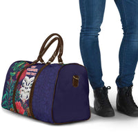 Maori Wheku Meri Kirihimete Personalised Travel Bag All Blue Indigenous Maori Motif LT9 - Polynesian Pride