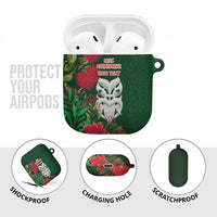 Maori Wheku Meri Kirihimete Personalised AirPods Case All Green Indigenous Maori Motif LT9 - Polynesian Pride