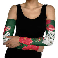 Maori Wheku Meri Kirihimete Personalised Arm Sleeves All Green Indigenous Maori Motif LT9 - Polynesian Pride