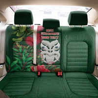 Maori Wheku Meri Kirihimete Personalised Back Car Seat Cover All Green Indigenous Maori Motif - Polynesian Pride