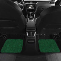 Maori Wheku Meri Kirihimete Personalised Car Mats All Green Indigenous Maori Motif LT9 Set 2pcs - Back Green - Polynesian Pride