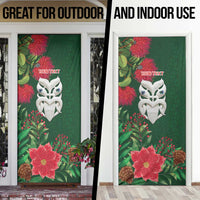 Maori Wheku Meri Kirihimete Personalised Door Cover All Green Indigenous Maori Motif LT9 - Polynesian Pride