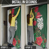 Maori Wheku Meri Kirihimete Personalised Door Cover All Green Indigenous Maori Motif LT9 - Polynesian Pride