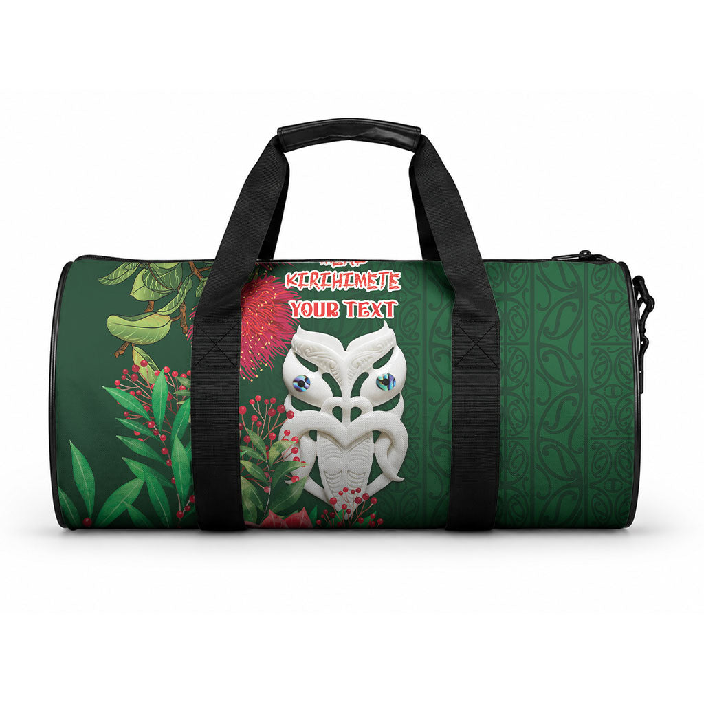 Maori Wheku Meri Kirihimete Personalised Duffle Bag All Green Indigenous Maori Motif LT9 One size Green - Polynesian Pride