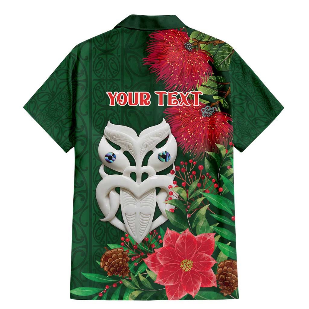 Maori Wheku Meri Kirihimete Personalised Family Matching Mermaid Dress and Hawaiian Shirt All Green Indigenous Maori Motif LT9 - Polynesian Pride