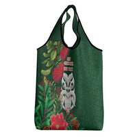 Maori Wheku Meri Kirihimete Personalised Grocery Bag All Green Indigenous Maori Motif LT9 - Polynesian Pride