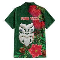 Maori Wheku Meri Kirihimete Personalised Hawaiian Shirt All Green Indigenous Maori Motif LT9 - Polynesian Pride