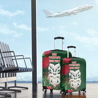 Maori Wheku Meri Kirihimete Personalised Luggage Cover All Green Indigenous Maori Motif LT9 - Polynesian Pride