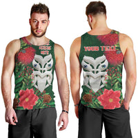 Maori Wheku Meri Kirihimete Personalised Men Tank Top All Green Indigenous Maori Motif LT9 - Polynesian Pride