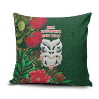 Maori Wheku Meri Kirihimete Personalised Pillow Cover All Green Indigenous Maori Motif LT9 Green - Polynesian Pride