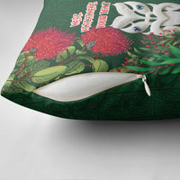 Maori Wheku Meri Kirihimete Personalised Pillow Cover All Green Indigenous Maori Motif LT9 - Polynesian Pride